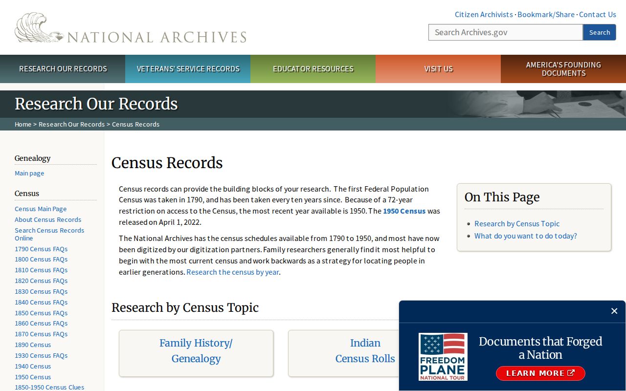 Russellville city directory companion search at the National Archives census portal