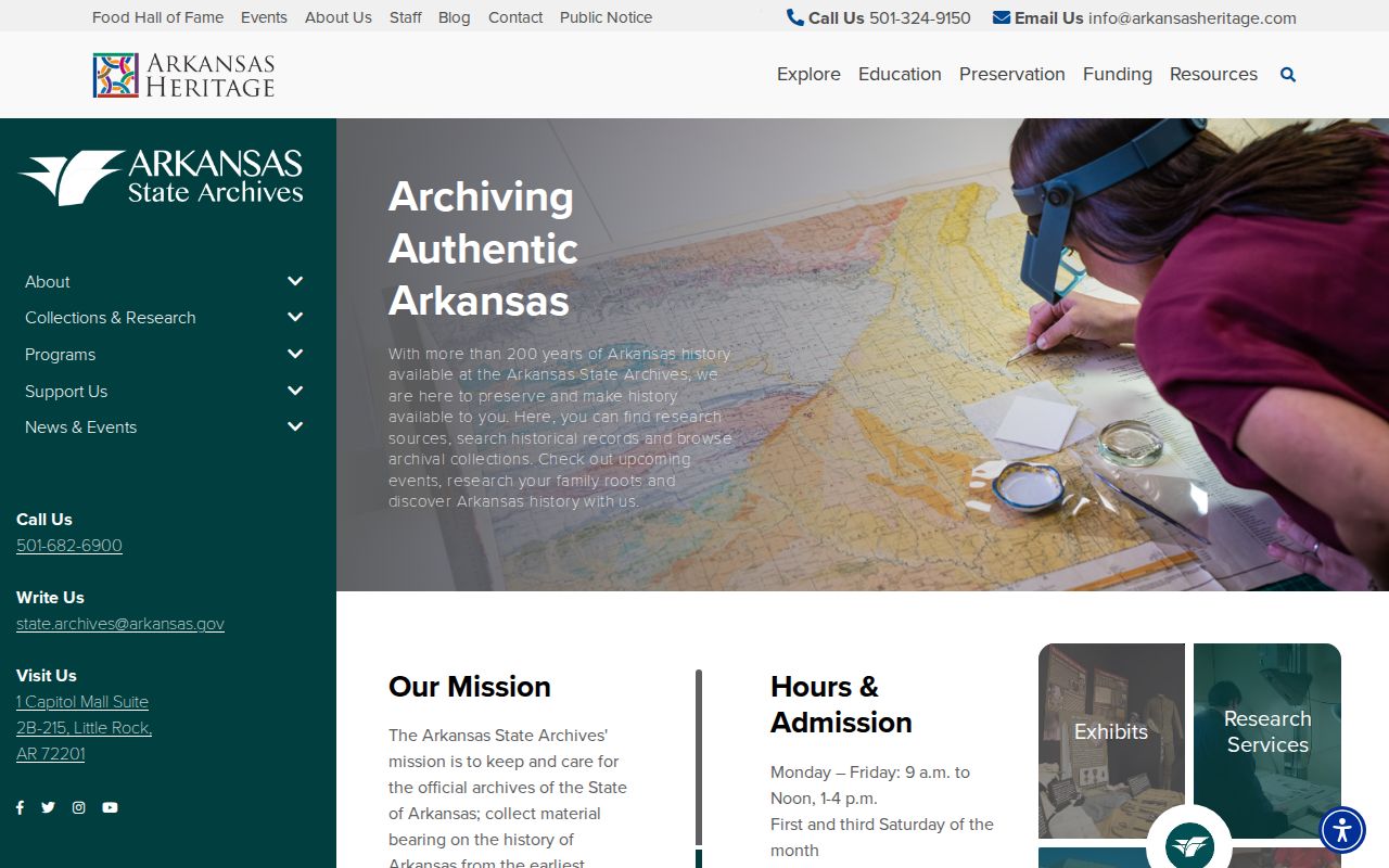 Russellville residents directory Arkansas State Archives research page