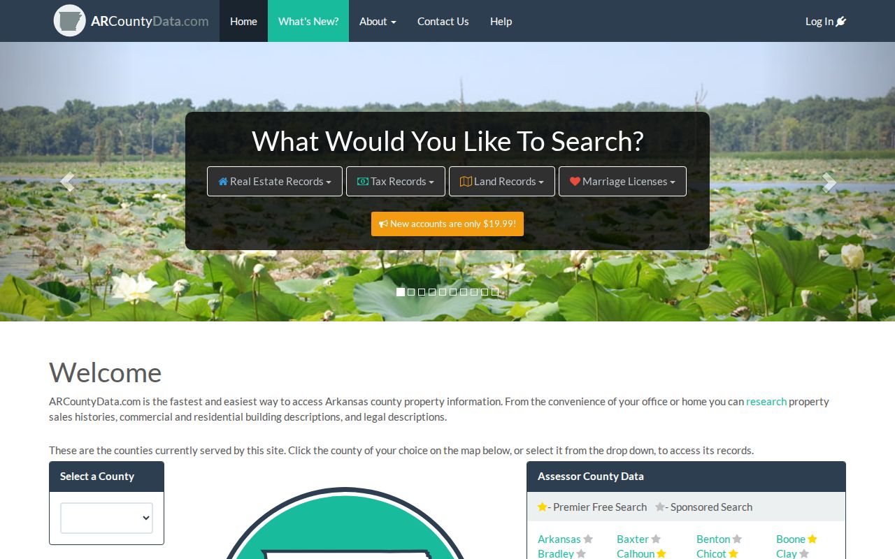 Russellville neighbors ARCountyData property search